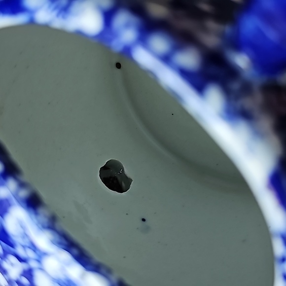 Blue Floral Ceramic Watering Can - Picture 5 of 9